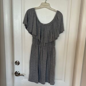 MTS Charcoal off the shoulder Mini Dress Size Medium